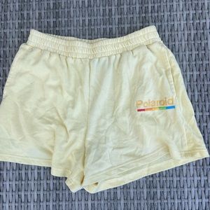 yellow Polaroid PJ shorts